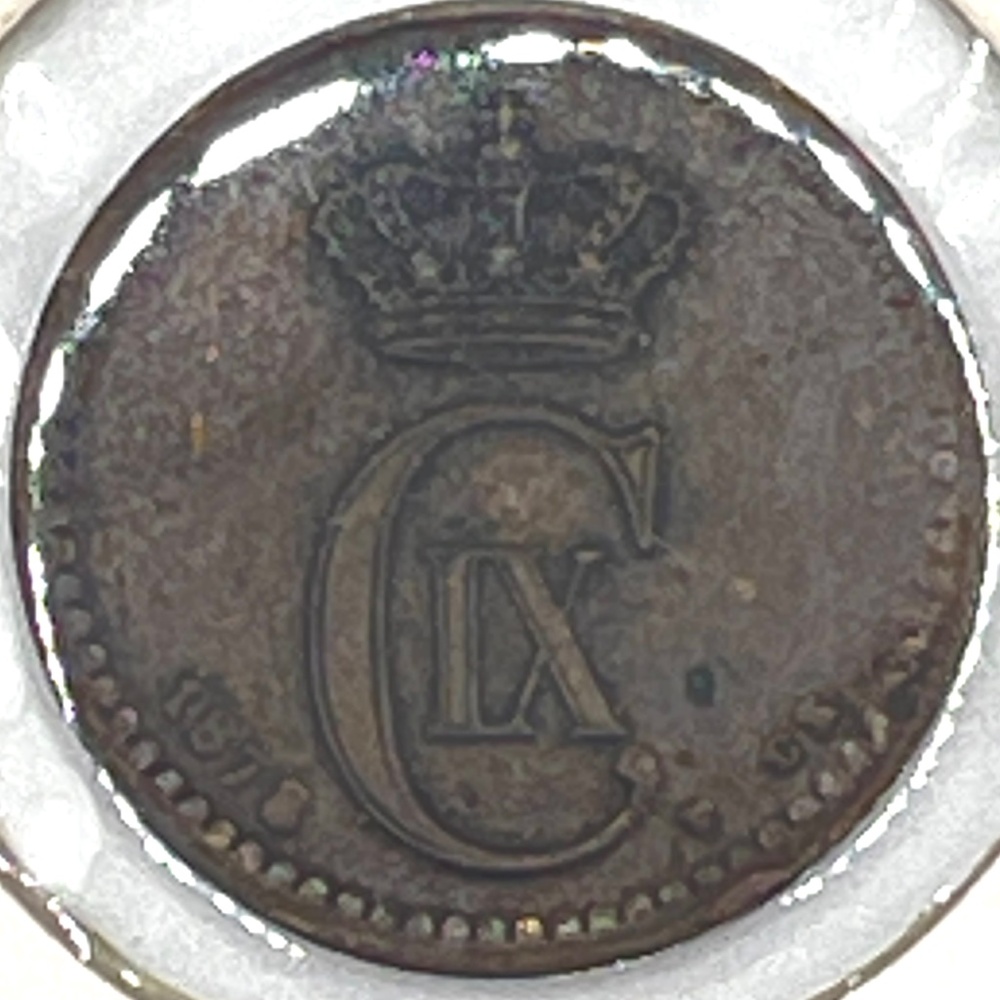Denmark 1878 One Ore Foreign Coin